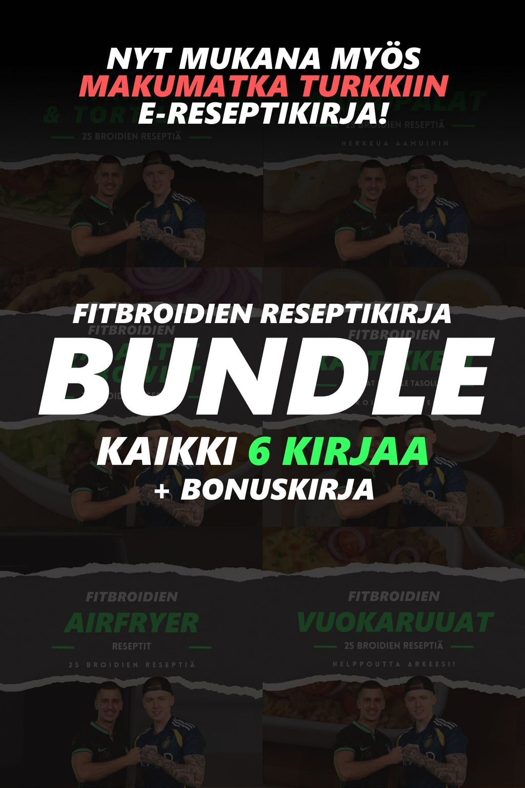 Fitbroidien Reseptikirjapaketti (6 kirjaa + bonus)