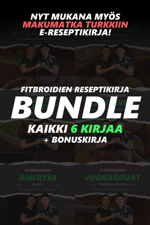 Fitbroidien Reseptikirjapaketti (6 kirjaa + bonus)